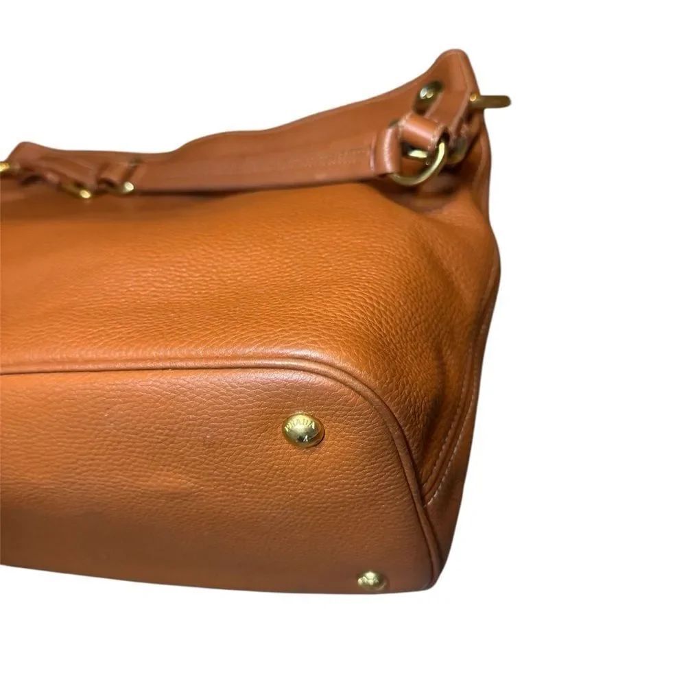 PRADA Tan Brown Vitello Daino Leather Hobo Bag - Picture 9 of 14